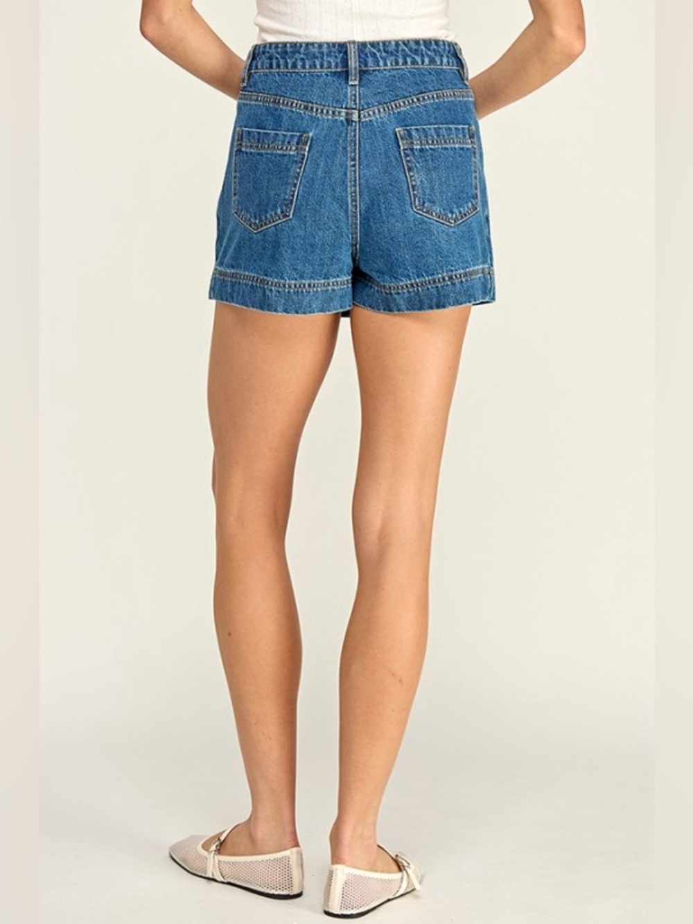 Classic Denim Mini Skort - Picture 4 of 6